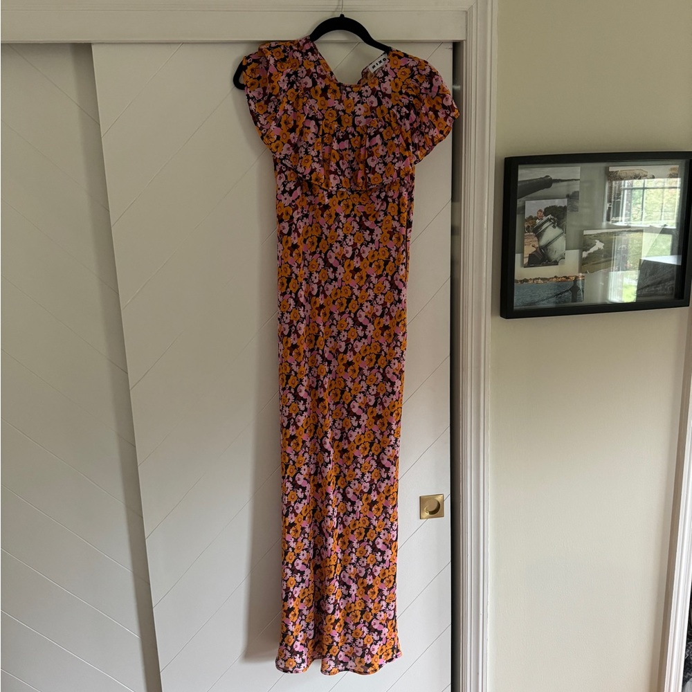 RIXO Multicolor Floral Midi Dress